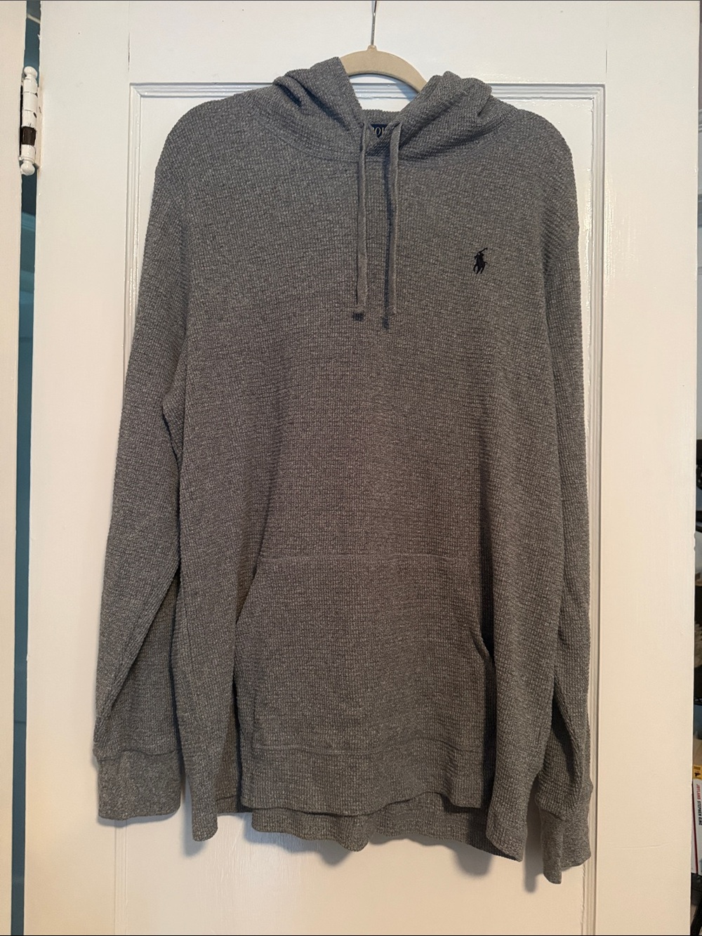 Polo by Ralph Lauren Heather Gray Hooded Knit Pullover